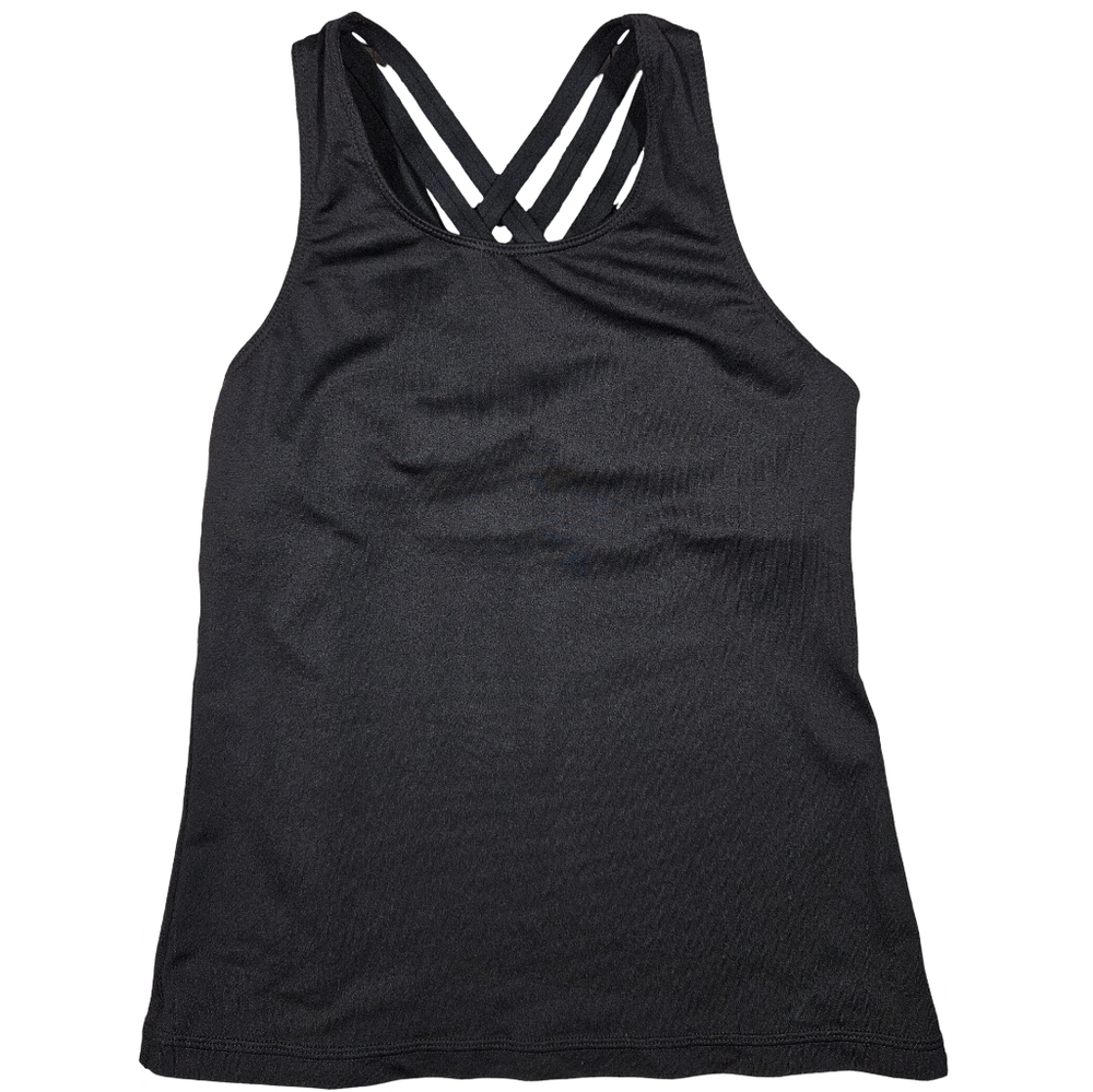 Liakada Girls Dance Wear Strappy Braided Racerback Top, Black, Youth Large NWOT